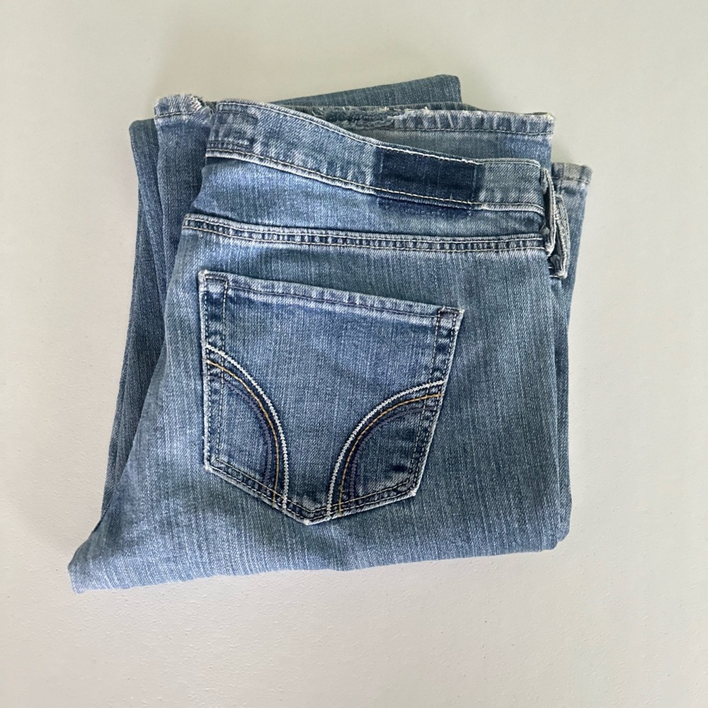 Hollister Vintage Y2K Classic Low Rise Blue Denim Flare Jeans 5/7 - Picture 9 of 11